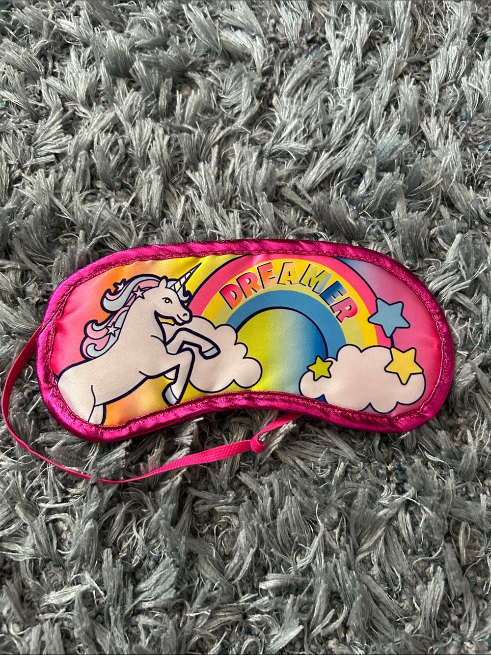 Dreamers Pink Rainbow Unicorn Kids Sleep Mask